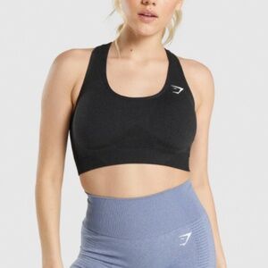 Gymshark Vital Seamless Sports Bras 2 (Black & Yellow)